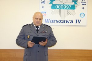 Pożegnanie Zastępcy Komendanta Rejonowego Policji Warszawa IV