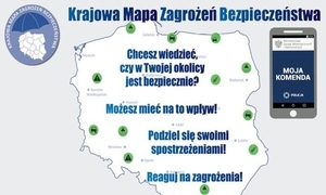 Na zdjęciu widoczny napis Krajowa Mapa Zagrożeń Bezpieczeństwa.