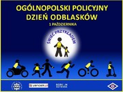 Napis Ogólnopolski Policyjny Dzień Odblasków.