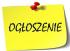 Napis ogłoszenie.