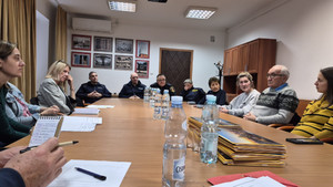 Policjanci na spotkaniu.